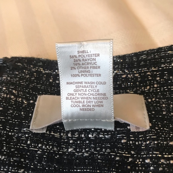 A-line skirt - black and silver - size 10 - Picture 4 of 5